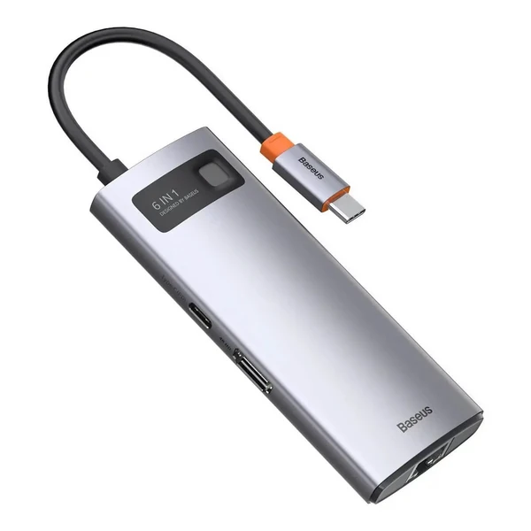 Хаб (адаптер) Baseus USB-C Metal Gleam Series 6-in-1 для MacBook | iMac | iPad у Житомирі