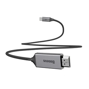 Нейлоновый кабель Baseus Video USB Type-C to HDMI 1.8m Space Gray - Фото 2