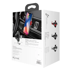 Бездротовий автотримач з автоматичним затискачем Baseus Gravity Black - Фото 10