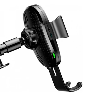 Автодержатель с беспроводной зарядкой Baseus Gravity Car Mount Black - Фото 3