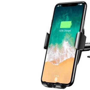 Автодержатель с беспроводной зарядкой Baseus Gravity Car Mount Black - Фото 4