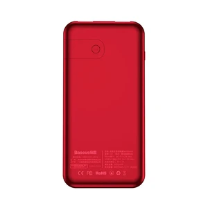 Повербанк с дисплеем и беспроводной зарядкой Baseus Wireless Charger 8000mAh Red - Фото 2