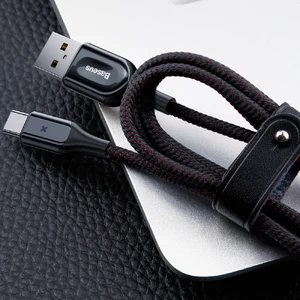 Кабель Baseus X-type Light USB Type-C to USB 1m Black - Фото 4