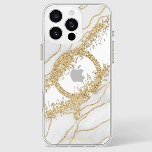Мраморный чехол с золотыми элементами Case-Mate Karat MagSafe для iPhone 16 Pro Max - Фото 9