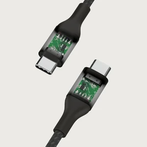 Нейлоновий кабель Belkin Boost USB-C to USB-C для швидкої зарядки PD3.1 240W (2m) Black - Фото 4