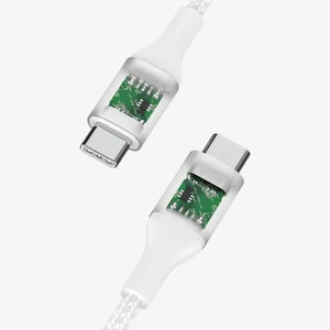 Нейлоновый кабель Belkin Boost USB-C to USB-C для быстрой зарядки PD3.1 240W (2m) White - Фото 4