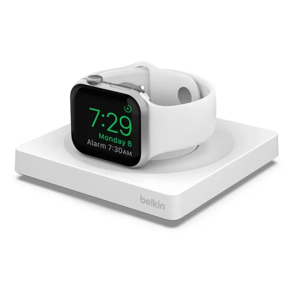 Бездротова швидка зарядка Belkin BOOST↑CHARGE PRO White для Apple Watch з підтримкою нічного режиму, 20 Вт