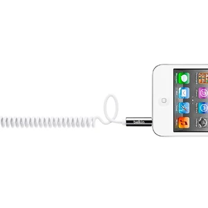 Акустический кабель Belkin Coiled 3.5 AUX White - Фото 2