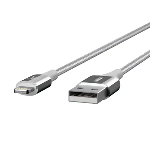 Нейлоновий кабель Belkin MIXIT ↑ DuraTek Silver Lightning to USB 1.2m - Фото 3