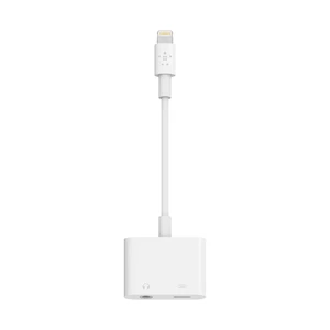 Переходник Belkin Lightning to Lightning | AUX 3.5mm Audio + Charge RockStar - Фото 3