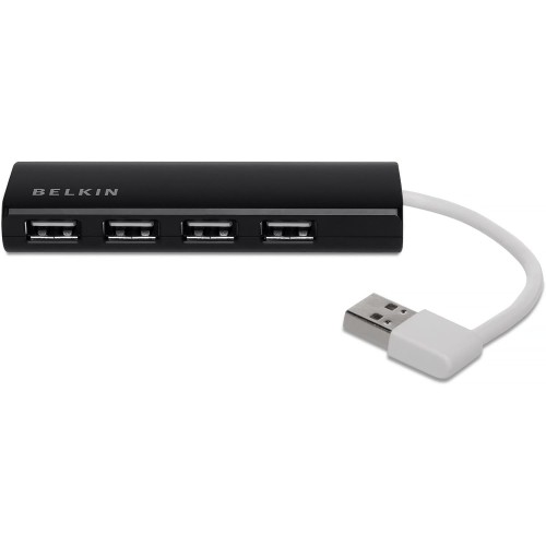 Адаптер (хаб) Belkin Travel USB 2.0 з роз'ємами 4xUSB-A Black у Луцьку