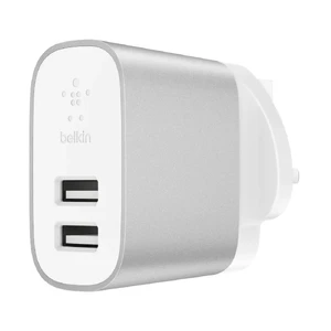 Зарядний пристрій Belkin Wall Charger Dual USB Silver 24W + EU адаптер
