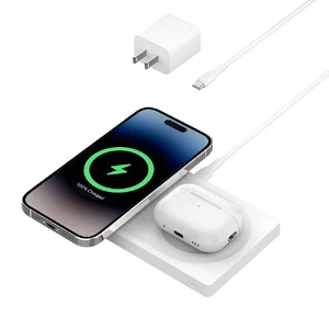 Бездротова швидка зарядка 2в1 з MagSafe Belkin BoostCharge Pro White для iPhone/AirPods, 15 Вт - Фото 6
