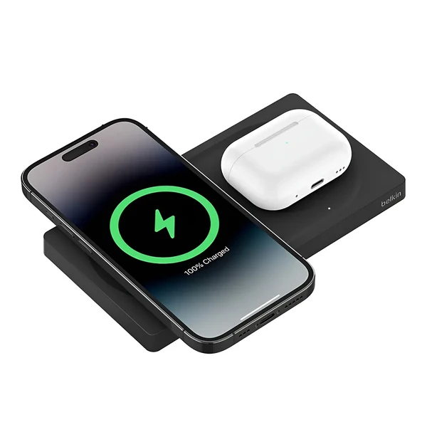 Бездротова швидка зарядка 2в1 з MagSafe Belkin BoostCharge Pro Black для iPhone/AirPods, 15 Вт у Полтаві