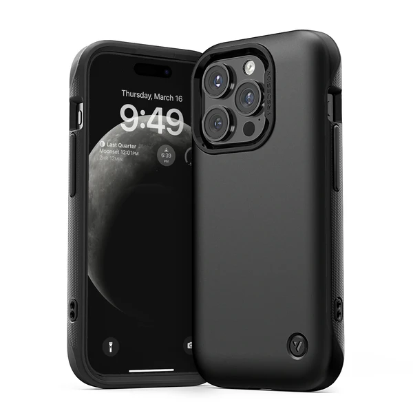 Противоударный чехол с MagSafe VRS Design Case Terra Guard Modern Matte Black для iPhone 15 Pro