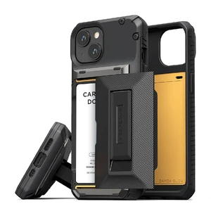 Протиударний чохол-гаманець VRS Design Damda Glide Hybrid Groove Black для iPhone 15