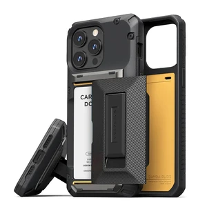 Протиударний чохол-гаманець VRS Design Damda Glide Hybrid Groove Black для iPhone 15 Pro Max