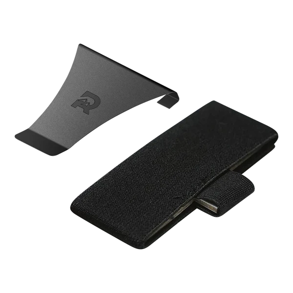 Алюмінієвий металевий затискач та резинка для грошей Ridge Money Clip + Elastic