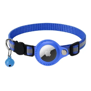 Ошейник для кошек и собак с держателем Apple AirTag и колокольчиком | iLoungeMax Cat Bell Collar Blue  - Фото 1
