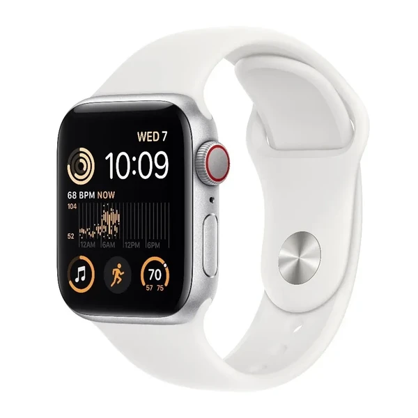 Б/в Смарт-годинник Apple Watch SE 2 GPS, 44mm Silver Aluminum Case with White Sport Band (MNK23) у Рівному