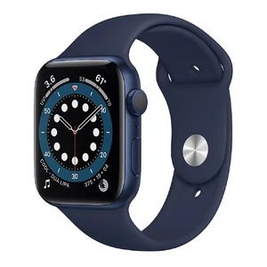 б/в Смарт-годинник Apple Watch Series 6 GPS, 44mm Blue Aluminum Case with Deep Navy Sport Band (M00J3)  - Фото 1