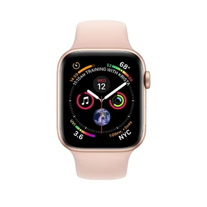 б/в Apple Watch Series 4, 44mm GPS Gold Aluminum Case Pink Sand Sport Band (MU6F2) - Фото 2