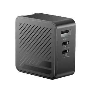 Швидка GaN зарядка 65W 2xUSB-C + USB-A PD 3.0 для iPhone, iPad, MacBook, Apple Watch | iLoungeMax 3-Port Charger