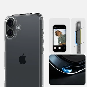 Прозорий чохол Spigen Crystal Hybrid для iPhone 16 Plus - Фото 5