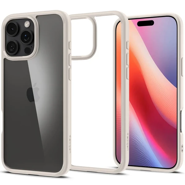 Прозоро-бежевий чохол Spigen Ultra Hybrid для iPhone 16 Pro Max