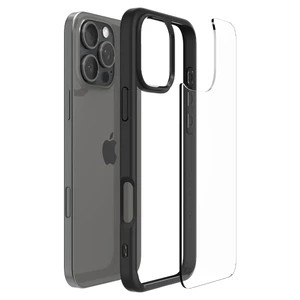 Прозрачный черный чехол Spigen Crystal Hybrid для iPhone 16 Pro Max - Фото 13