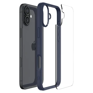 Прозорий синій чохол Spigen Ultra Hybrid для iPhone 16 - Фото 7