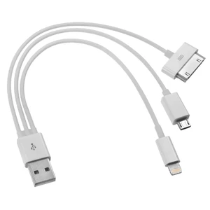 Кабель-перехідник iLoungeMax USB 3-in-1 (Lightning, 30-pin, microUSB) для пристроїв Apple  - Фото 1
