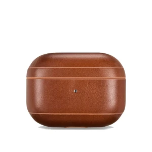 Коричневий шкіряний чохол для Apple AirPods Pro iCarer Vintage Leather Classic Style
