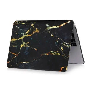 Мраморный чехол iLoungeMax Marble Black | Yellow для MacBook Air 13" (M1 | 2020 | 2019 | 2018) - Фото 2