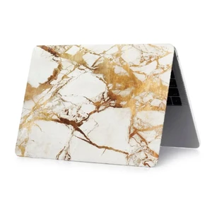 Мраморный чехол iLoungeMax Marble White | Yellow для MacBook Air 13" (M1 | 2020 | 2019 | 2018) - Фото 2