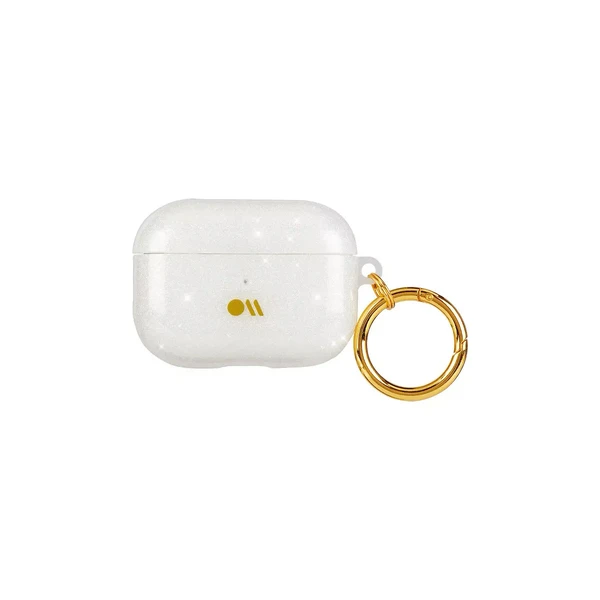 Блискучий силіконовий чохол з карабіном Case-Mate Crystal для AirPods Pro у Дніпрі