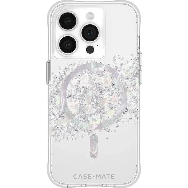 Чехол с MagSafe Case-Mate Karat Touch of Pearl Clear Siver для iPhone 15 Pro