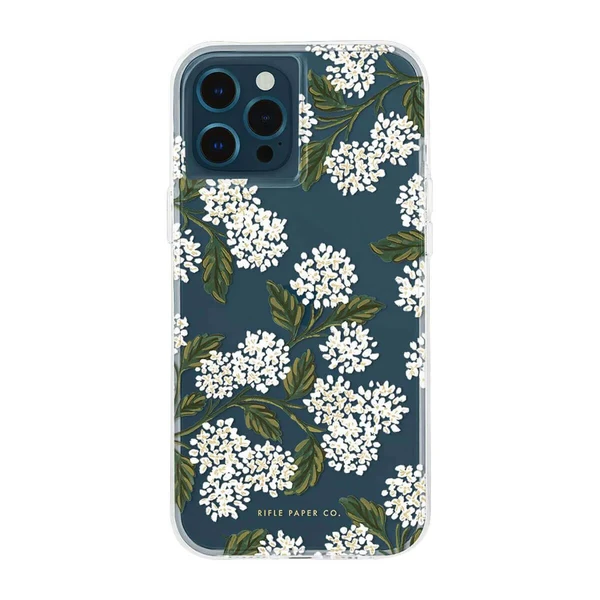 Прозрачный чехол Case-Mate Rifle Paper Co. Hydrangea White для iPhone 12 Pro Max