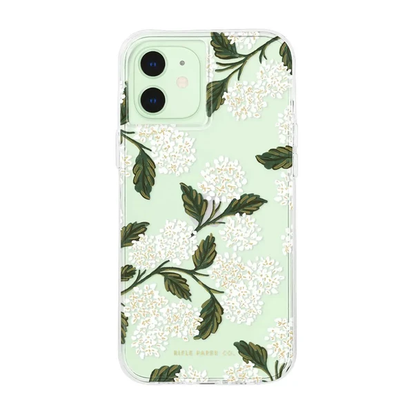 Прозорий чохол Case-Mate Rifle Paper Co. Hydrangea White для iPhone 12 | 12 Pro