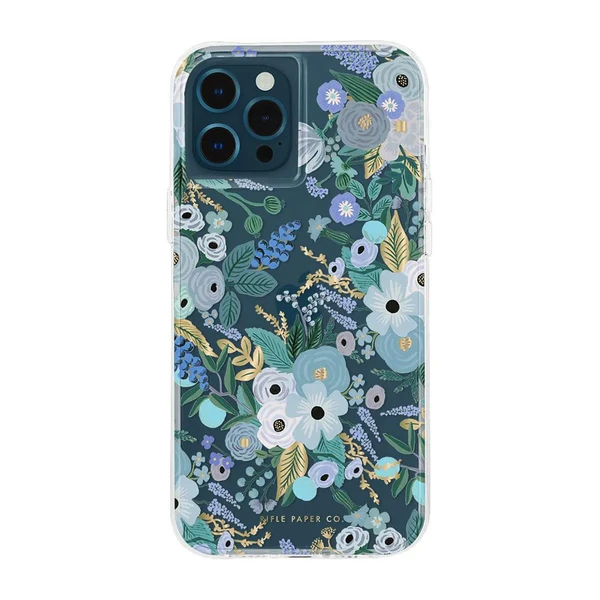 Прозрачный чехол Case-Mate Rifle Paper Co. Party Blue для iPhone 12 Pro Max