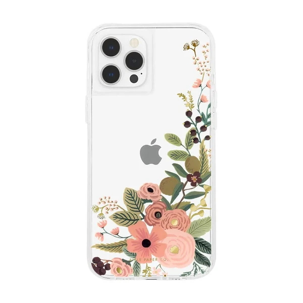 Прозрачный чехол Case-Mate Rifle Paper Co. Party Rose для iPhone 12 Pro Max