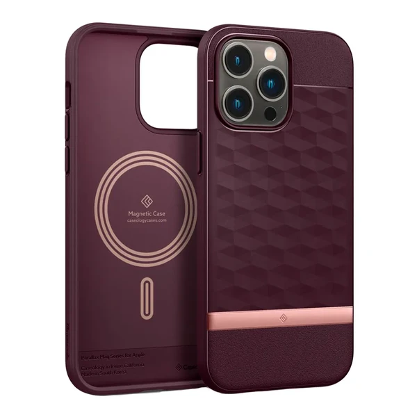 Захисний чохол Caseology Parallax Mag MagSafe Burgundy для iPhone 14 Pro