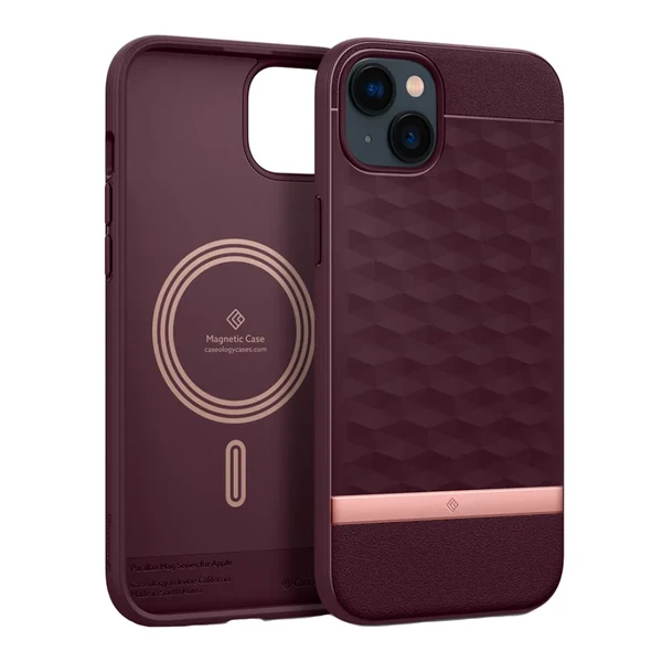 Захисний чохол Caseology Parallax Mag MagSafe Burgundy для iPhone 14 | 13