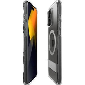 Прозрачный серый чехол Spigen Caseology Capella MagSafe KickStand для iPhone 16 Pro - Фото 9