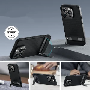 Чехол с металлической подставкой ESR Boost Kickstand Black для iPhone 15 Pro Max - Фото 4