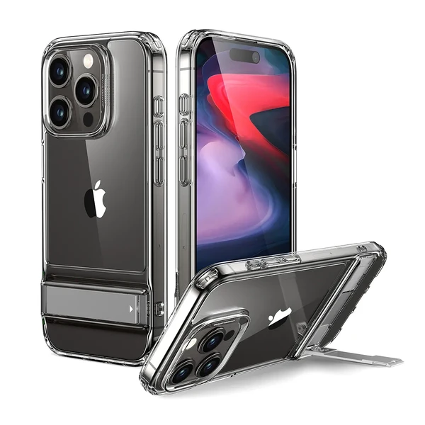 Чохол із металевою підставкою ESR Boost Kickstand Clear для iPhone 15 Pro