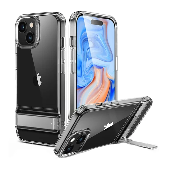 Чохол із металевою підставкою ESR Boost Kickstand Clear для iPhone 15 в Одесі