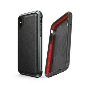 Протиударний чохол X-Doria Defense Lux Black Leather для iPhone X | XS