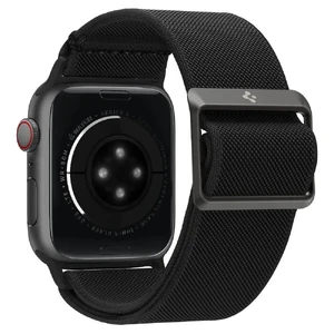 Черный нейлоновый ремешок Spigen Band Lite Fit Black для Apple Watch Series 6 | 5 | 4 | SE (44mm) - Фото 2