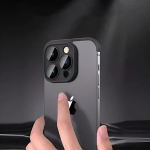 Противоударный чехол-бампер для iPhone 13, бескаркасный, полная защита объектива | iLoungeMax Newteneight Black - Фото 6
